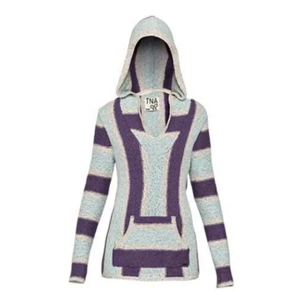 ARITZIA | TNA BAJA HOODED SWEATER IN PURPLE PLUM